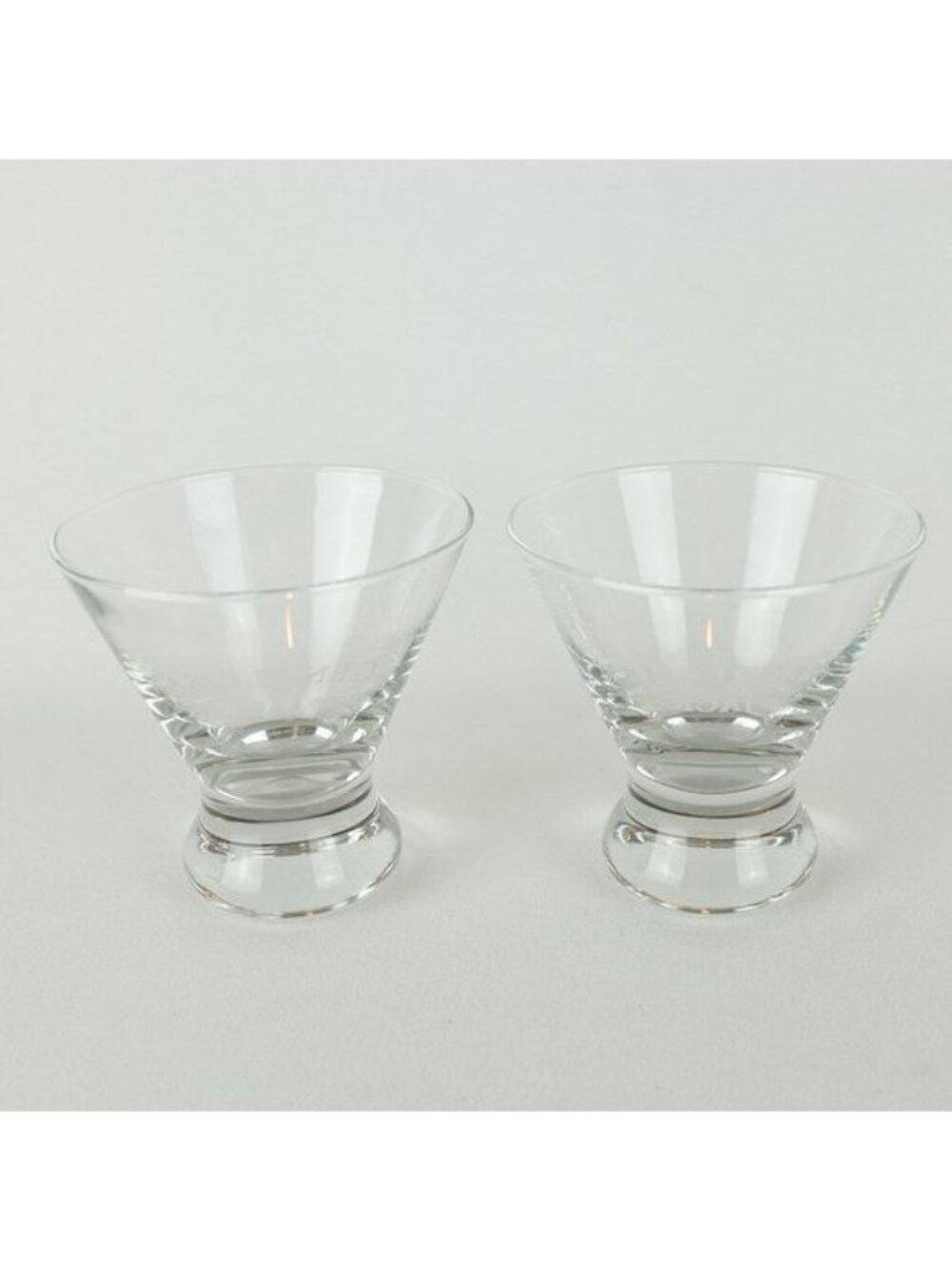 Gentleman Jack Daniels Set of 2 Clear Etched Stemless Cocktail Glasses